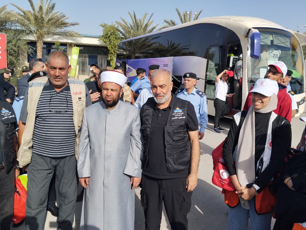 مغادرة الدفعة الأولى من حجاج المحافظات الشمالية ووصولهم لمدينة الحجاج 