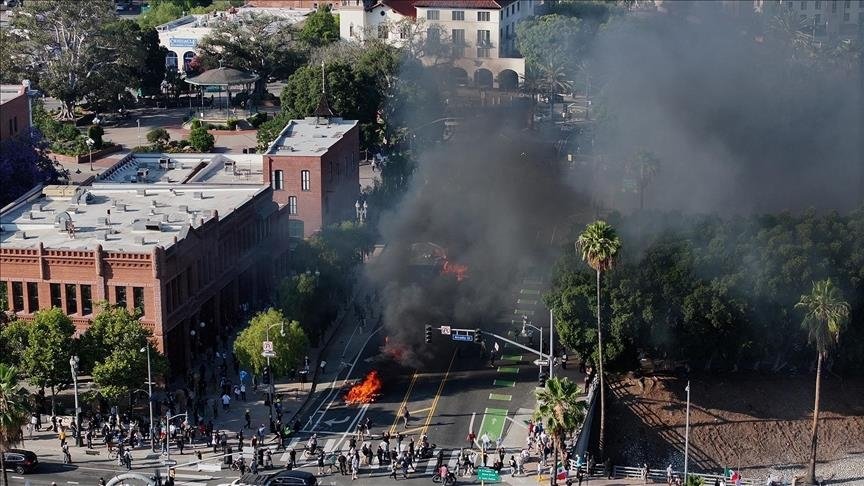 تواصل المظاهرات المؤيدة للمهاجرين في لوس أنجلوس