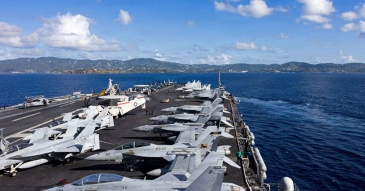 اكبر حاملة طائرات أمريكية في العالم تصل شواطئ إسرائيل استعدادا للحرب 