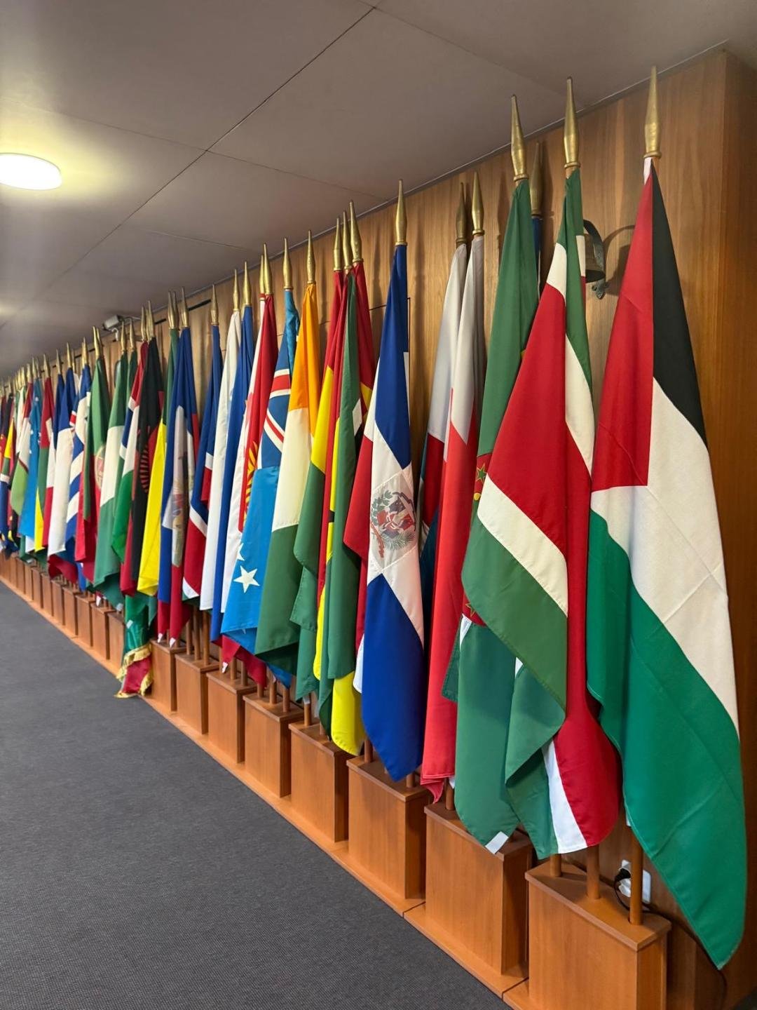 رفع علم دولة فلسطين لأول مرة في مقر الاتحاد البريدي العالمي ببرن