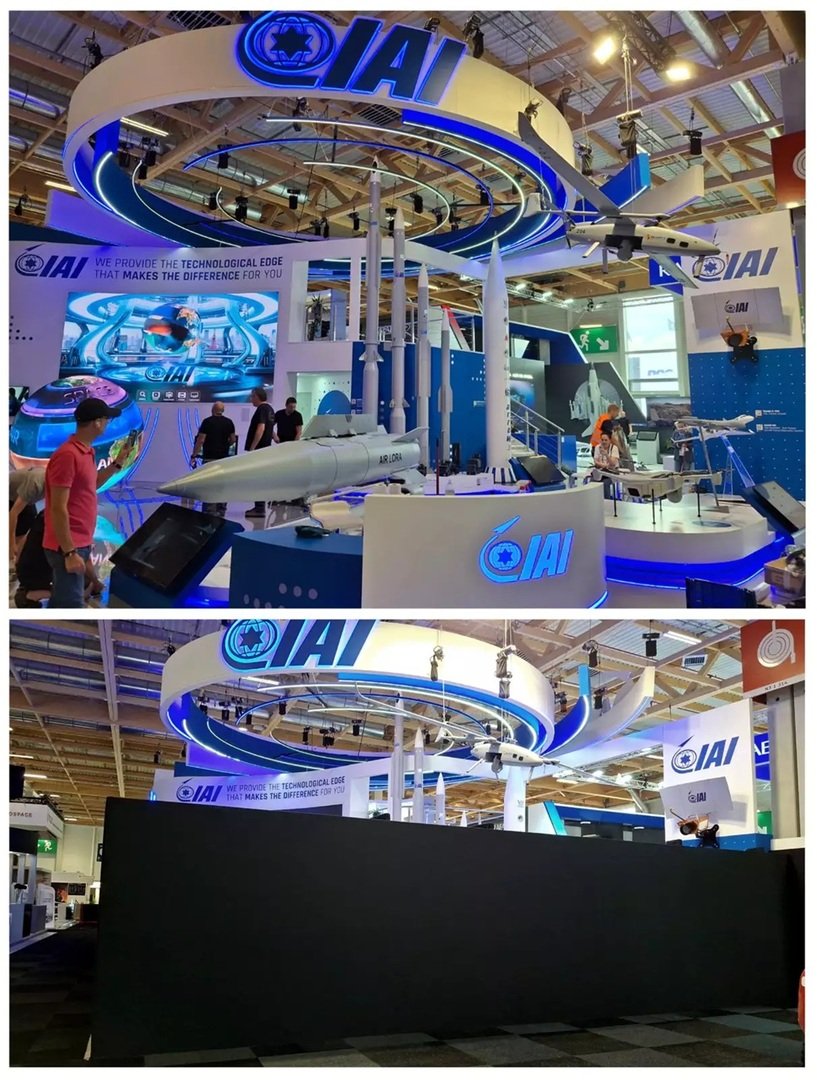 فرنسا تغلق أجنحة 4 شركات إسرائيلية في معرض باريس الجوي   وتغطيته بستار أسود