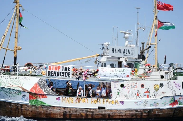 ناشطو "حنظلة": هدفنا كسر حصار غزة ووقف الإبادة وكشف جرائم إسرائيل