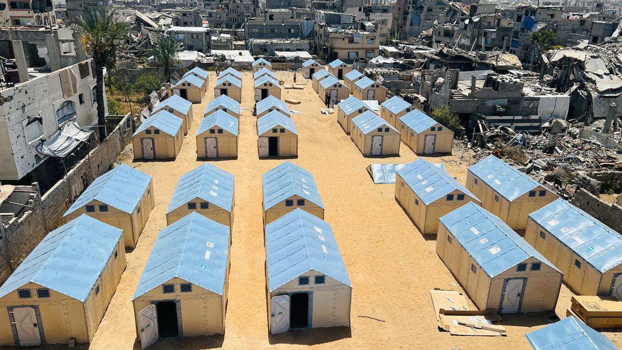 الاشغال العامة تبدأ بانشاء مركز ايواء في محافظة غزة 