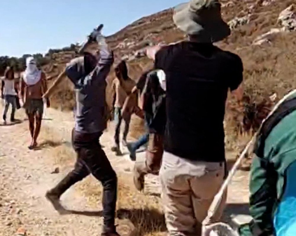 مستوطنون  يهاجمون مركبات المواطنين ويغلقون طرقًا في بادية يطا