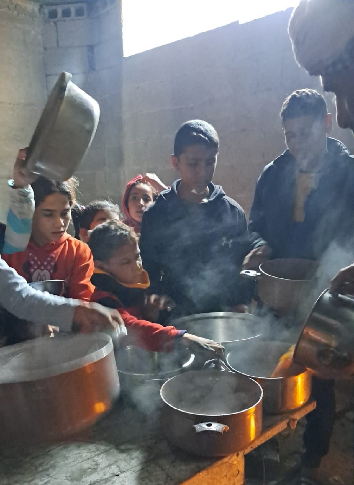 الجالية الفلسطينية في بريمن  توزع وجبات ساخنة على النازحين في حي الزيتون بغزة