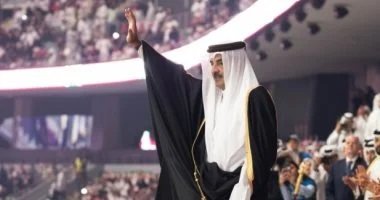 أمير قطر يهنئ منتخب فلسطين بالفوز على "العنابي"